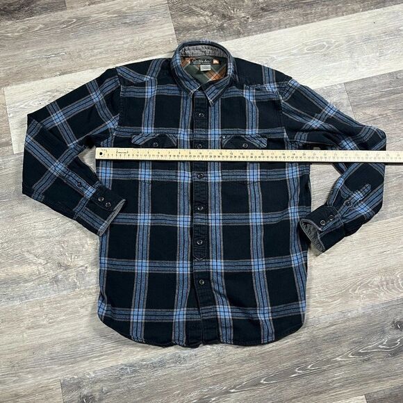 Quiksilver Men's Plaid Button Down Flannel Shirt Size Medium Blue - Picture 4 of 13